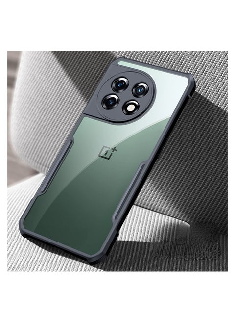 حافظة لهاتف Oneplus 11 5G 2023 مع غطاء كاميرا متكامل من الدرجة العسكرية تم اختبارها على شكل قطرة نحيفة وخلفية شفافة مضادة للصدمات وإطار ممتص للصدمات من مادة TPU الناعمة