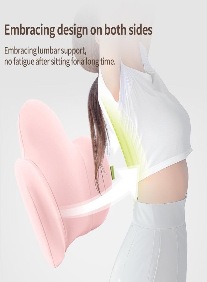 Back2 Lumbar Support Pillow for Car, Office Chair Back Support with Memory Foam, Support for Lower Back Pain Relief Lumbar Pillows, Ergonomic Back Cushion for Desk Chair, Sofa, Bed, Car Seat (Pink) - Image 5