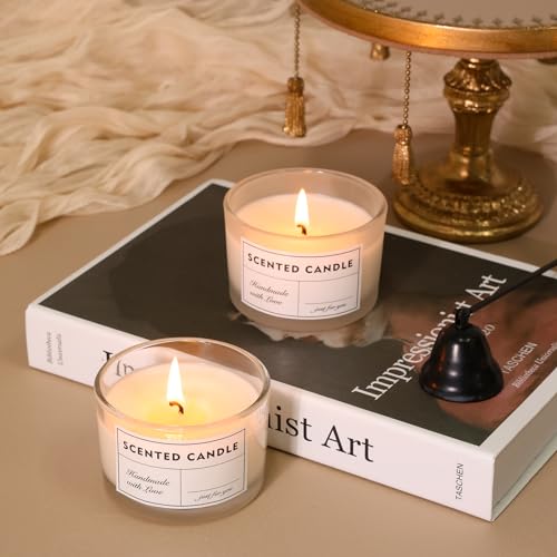 SUPMIND 4oz Clear Candle Jars (15 Pack) - Small Wide Mouth Glass Jars with Bamboo Lids, Ideal for Candle Making Business - Image 3
