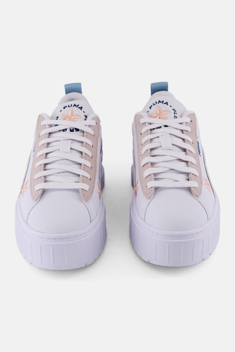 PUMA Women Mayze Embroidery Lace Up Outdoor Shoes, White - Image 4