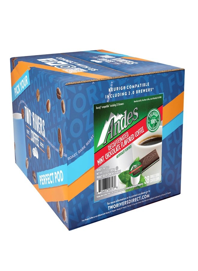 Andes Mints Chocolate Mint Decaf Flavored Coffee Pods, Compatible with K Cup Brewing Machines Including 2.0, Single Serve Peppermint Flavor Enhanced, 38 Count - Image 3