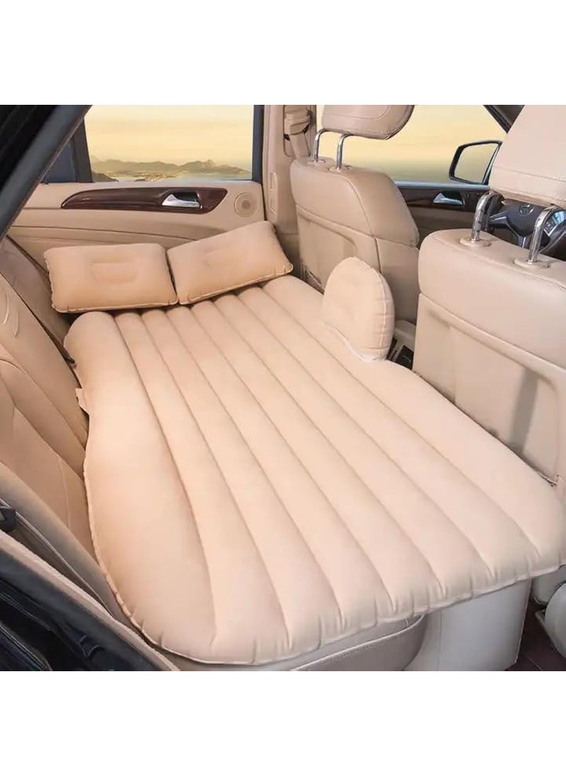 Vrishay Vrishay Premium Car Inflatable Bed with Pump 2 Air PillowQuick Inflatable Back Seat BedCar Inflatable MattresCar Bed MattressCar Bed For KidsTravelTripCampingPicnicPool BeachUniversal_Fit  - Image 1