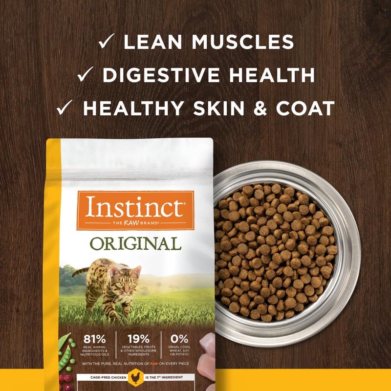 Instinct Original Dry Cat Food, Raw Coated Kibble, High Protein, Grain Free Recipe - Real Chicken, 5 lb. Bag - Image 5