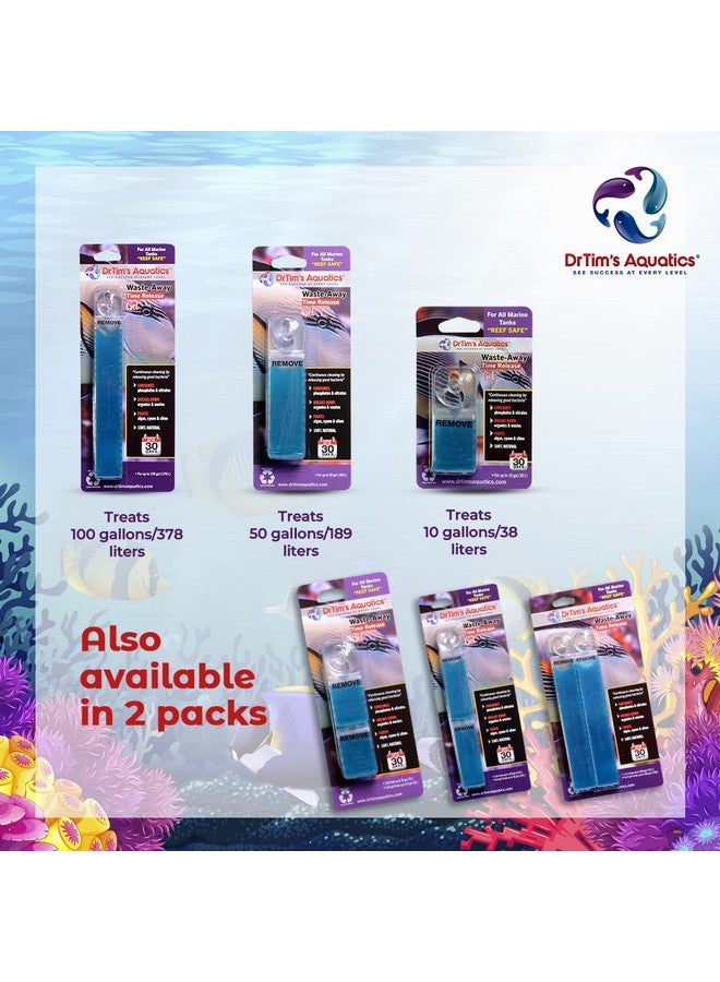 دي آر تيم أكواتيكز جل DrTim's Aquatics Reef Safe Waste-Away Time Release - محلول طبيعي لإدارة النفايات في أحواض الأسماك والأحواض المائية لإذابة الحمأة العضوية المنظفة - عبوتان من 100 جالون - Image 5
