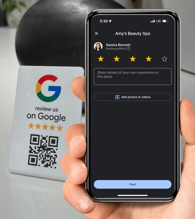 ProsperQR - Google Review Stand - NFC & QR Code, Easy Setup, For All Businesses (3-Pack) - Image 2