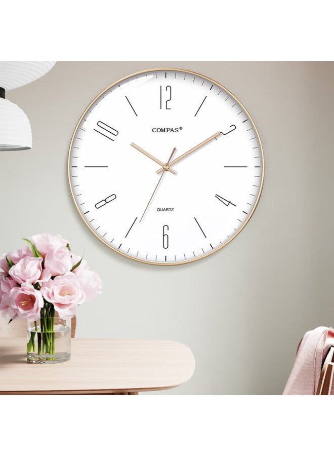 Compas Wall Clock Living Room Simple Living Room Quartz Clock Wall Bedroom Clock Wall Clock C3219c Gold - Image 2