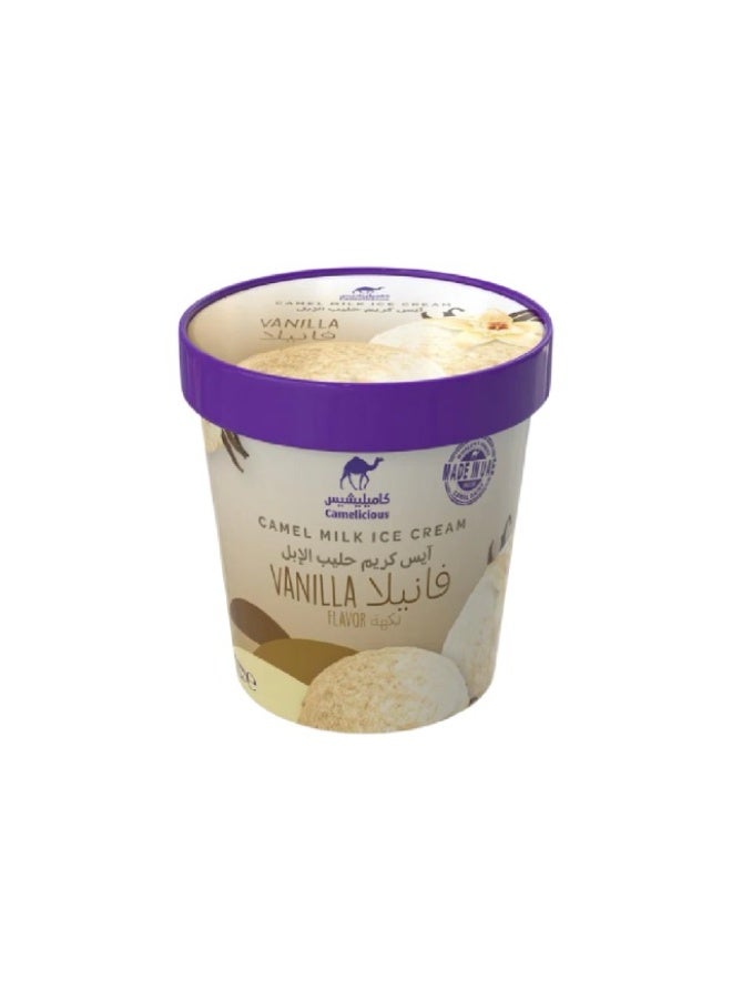 Camel Milk Ice Cream, Vanilla - 400ml, UAE