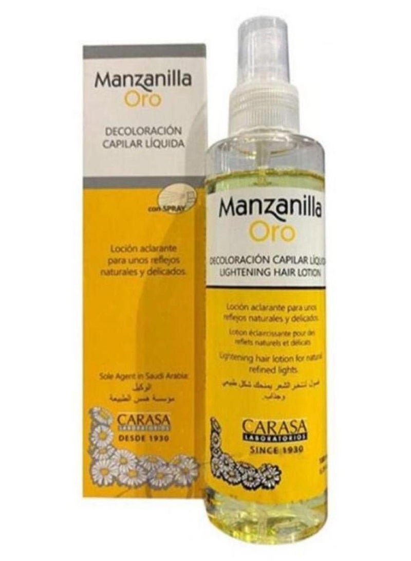 Manzanilla Oro Lightening Hair Lotion With Chamomile Extract - Image 1