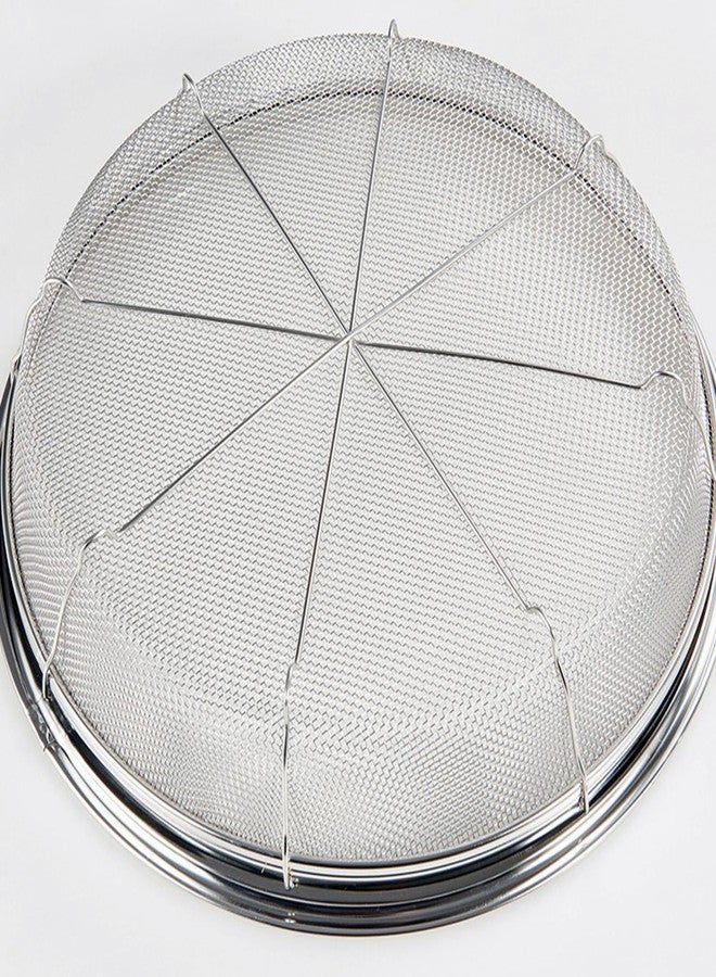 DOPMEP Fine Mesh Strainer for Kitchen, Stainless Steel Colander Bowl for Pasta, Rice, Fruit, Metal Net Baskets with Resting Base - Strain, Drain, Rinse （Diameter 9.84 inch） - Image 3