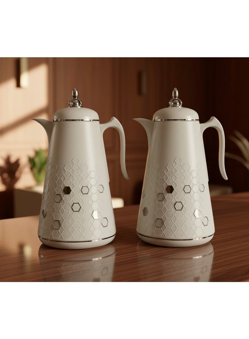 طقم ترامس ثلاجة قهوة وشاي جذابة بتصميم أنيق