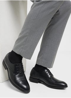 Robert Wood Embossed Texture Formal Lace Ups  - Image 5