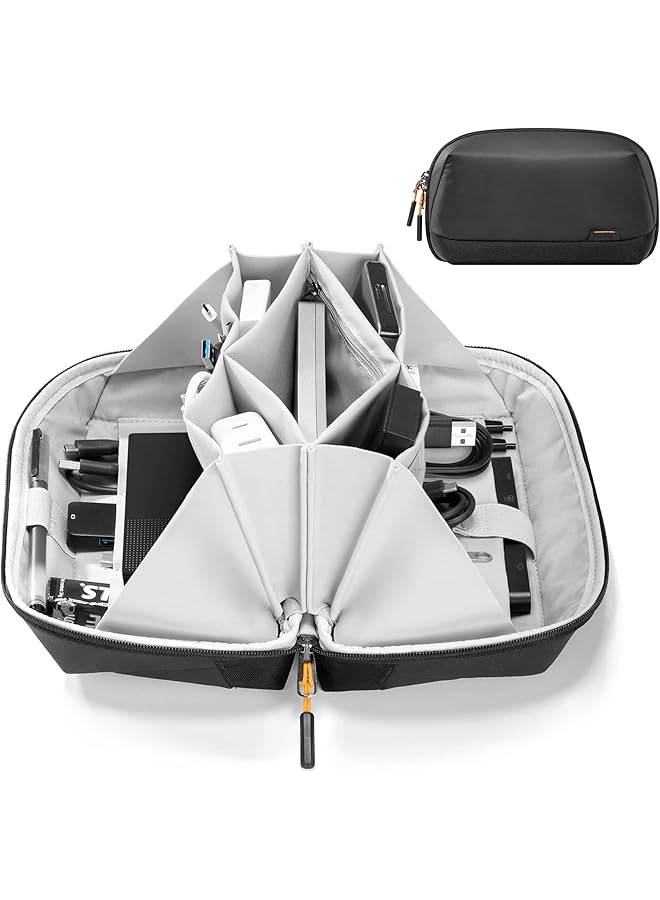 Excefore Electronics Organizer Travel Case Waterproof Tech Pouch Large Travel Friendly Bag For Electronic Accessories Cable Cord Charger Phone Ideal Tech Organizer For On The Go - Image 1