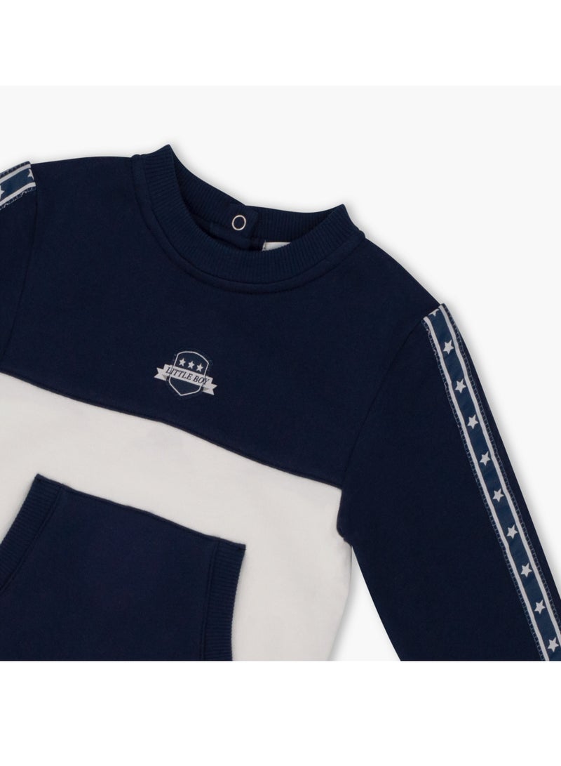 Moon بدلة جوجسوت للأطفال من قطن 100% - أزرق داكن 9-12 شهر - Image 3