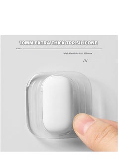 KASTWAVE 4 Pcs Door Handle Bumper Self-Adhesive Thickened Wall Protector Door Knob Wall Shield Rubber Buffer Crash Pads Translucent Silicone Door Stoppers for Furniture Glass Table  - Image 3