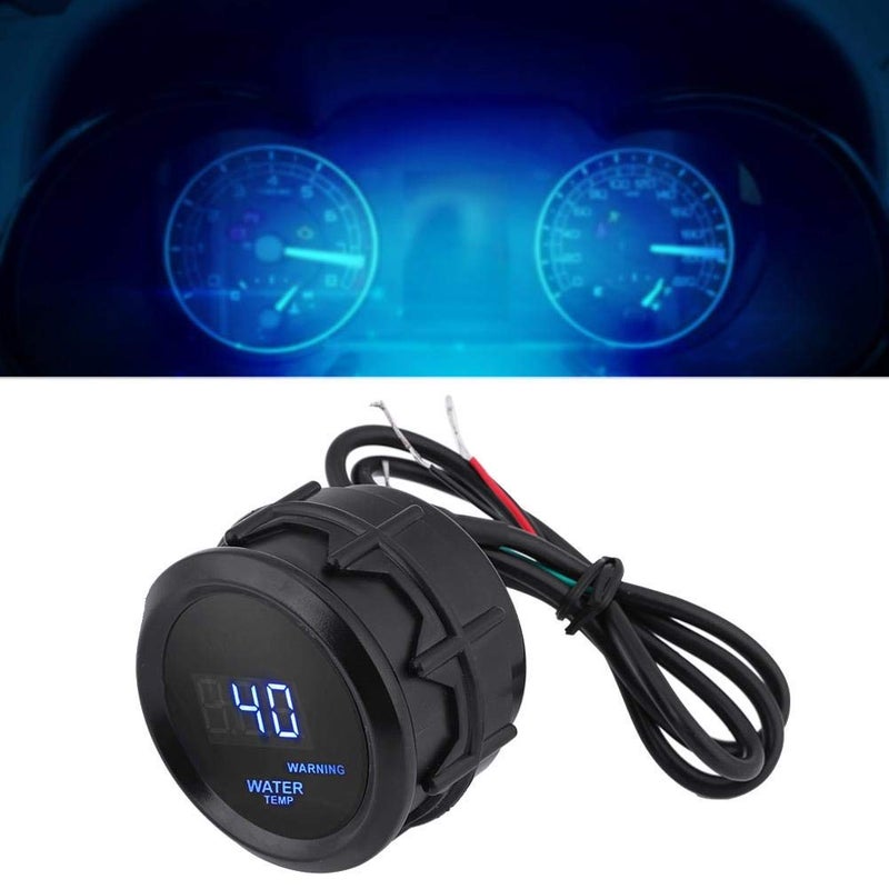 Dweekiy Water Temperature Gauge Engine Coolant Temperature Monitor Digital 2 Inch 52mm Blue LED for Cars Trucks SUVs with Sensor Kit - Image 3