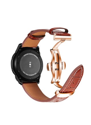 Tan Bamboo Rose Gold Buckle
