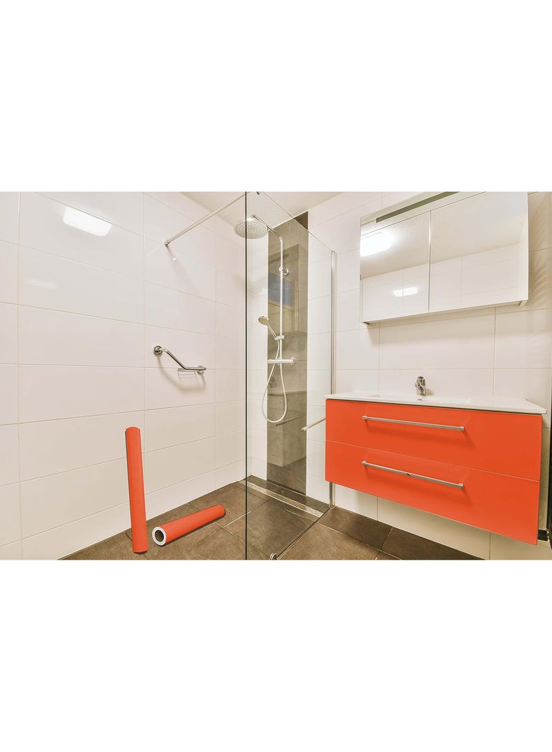 Anna 40CM x 10M Self-Adhesive Waterproof and Moisture-Proof Solid Color Simple Decorative Wallpaper - Image 2