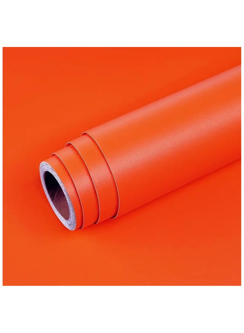 Anna 40CM x 10M Self-Adhesive Waterproof and Moisture-Proof Solid Color Simple Decorative Wallpaper - Image 1