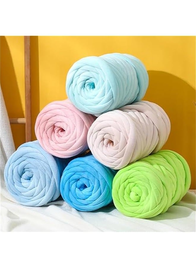 TRASSLE Chunky Yarn for Hand Knitting, 0.55lb/10 Yards Giant Yarn Arm Knitting Yarn, Soft Tubular Yarn for Bags, Baskets, Pillows, Pet Nests, DIY Crafts - Image 5