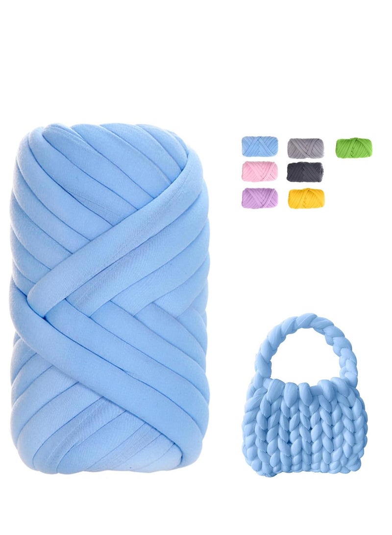 TRASSLE Chunky Yarn for Hand Knitting, 0.55lb/10 Yards Giant Yarn Arm Knitting Yarn, Soft Tubular Yarn for Bags, Baskets, Pillows, Pet Nests, DIY Crafts - Image 1