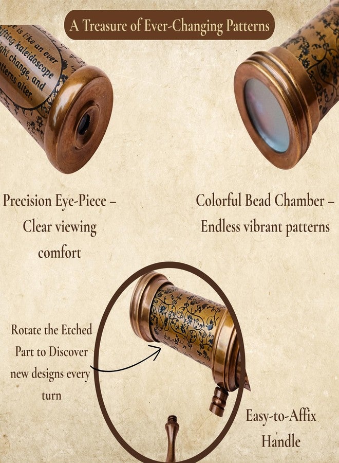 SIFAAT WORLD Kaleidoscopes, Handmade Kaleidoscope with Wooden Box, Brass Kaleidoscope, Educational Vintage Collection, Kaleidoscope for Kids, Graduation Gifts - Image 4
