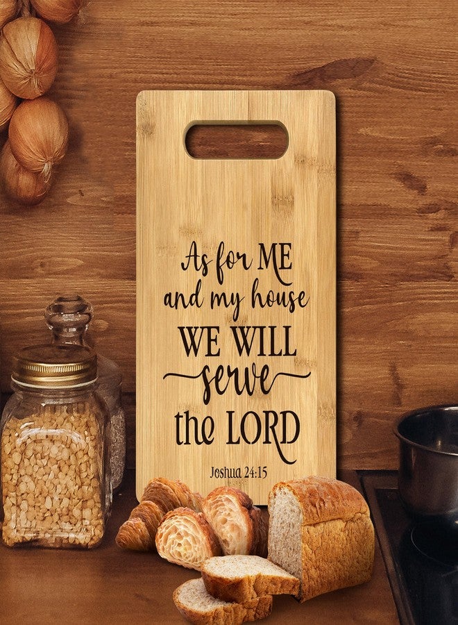 FONDCANYON Christian Gifts For Women, As For Me And My House We Will Serve Christian Kitchen Bamboo Cutting Board Decor, Christian Religious Scripture Kitchen Cutting Boards Gifts For Women - Image 5