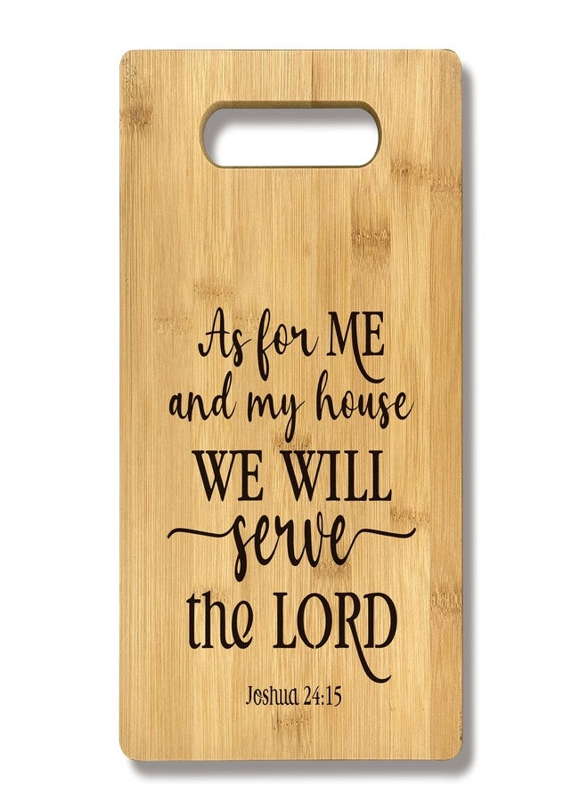 FONDCANYON Christian Gifts For Women, As For Me And My House We Will Serve Christian Kitchen Bamboo Cutting Board Decor, Christian Religious Scripture Kitchen Cutting Boards Gifts For Women - Image 1