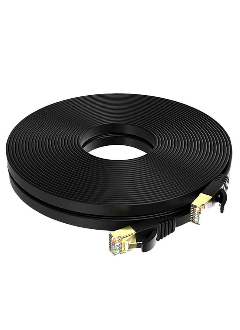 XICEN - 30M Cat 7 Ethernet Cable High Speed Gigabit Flat Lan Network Cable with RJ45 Gold Plated Connector 10Gbps 600Mhz Shielded Internet Patch Cord - Image 1