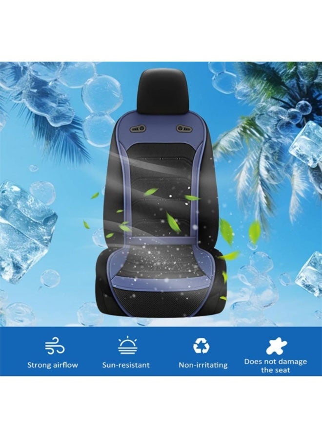 Car Seat Cooling Cushion, Dual High-Power Fans For Rapid Cooling, Breathable Fabric For Ventilated Comfort, Universal Fit All Car Models, Beat Summer Heat, Easy To Install - Image 2