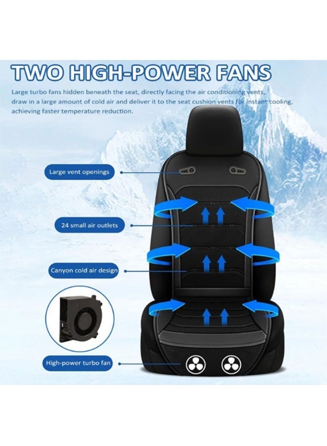 Car Seat Cooling Cushion, Dual High-Power Fans For Rapid Cooling, Breathable Fabric For Ventilated Comfort, Universal Fit All Car Models, Beat Summer Heat, Easy To Install - Image 5