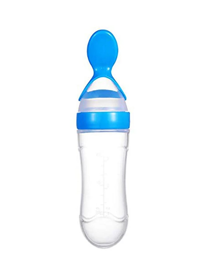 Ultra-Soft Silicone Baby Light Weight Food Dispensing Bottle With Spoon - Image 1