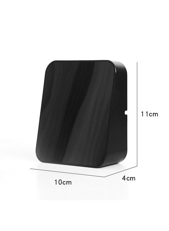 Niyam ساعة منبه رقمية إلكترونية بلاستيكية نيام مع عرض درجة الحرارة والوقت للمنزل، غرفة النوم، المكتب (أسود، أرقام برتقالية، 11X10X4 سم) - Image 4