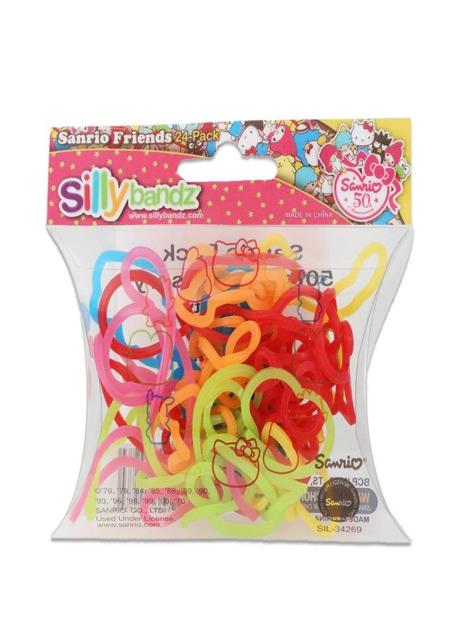 هالو كيتي مجموعة سيلي باندز - 48 قطعة تتضمن أساور شخصيات هيلو كيتي، كيروبي، ماي ميلودي، وغيرها، بالإضافة إلى ملصقات - Image 3