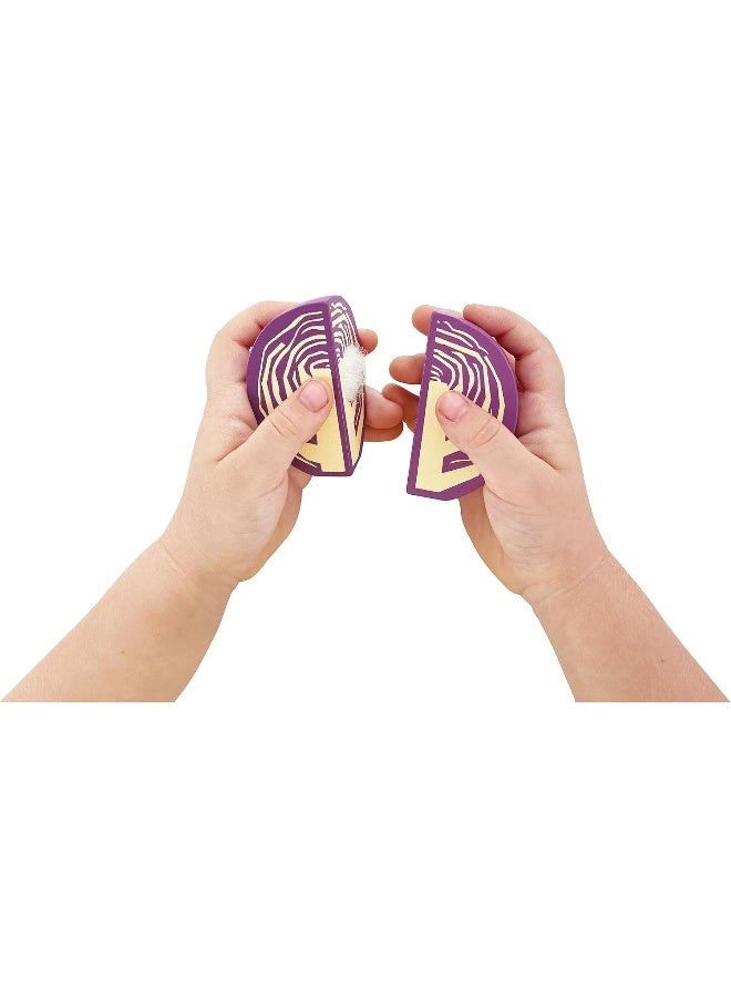 هيب مجموعة خضروات خشبية من مزرعة الألعاب، 7 قطع | خضروات مقطعة للعب التظاهري للأطفال | ملفوف أحمر، جزر، طماطم، ليمون، فلفل أخضر، فطر | تعليمي | لعمر 3 سنوات فما فوق - Image 4