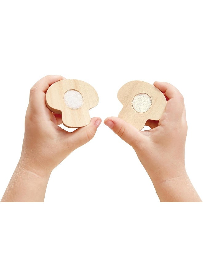 هيب مجموعة خضروات خشبية من مزرعة الألعاب، 7 قطع | خضروات مقطعة للعب التظاهري للأطفال | ملفوف أحمر، جزر، طماطم، ليمون، فلفل أخضر، فطر | تعليمي | لعمر 3 سنوات فما فوق - Image 5