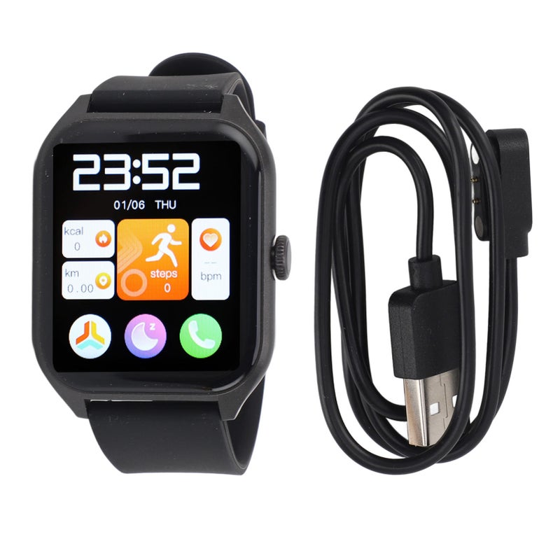 Smart Fitness Watch: 2.0 Inch HD Large Screen Lightweight Aviation Aluminum Alloy Body - 100+ Sports Modes One Button BT Calling Voice Control Smart Watch for Daily Sports Gym Android iOS Use - Image 2