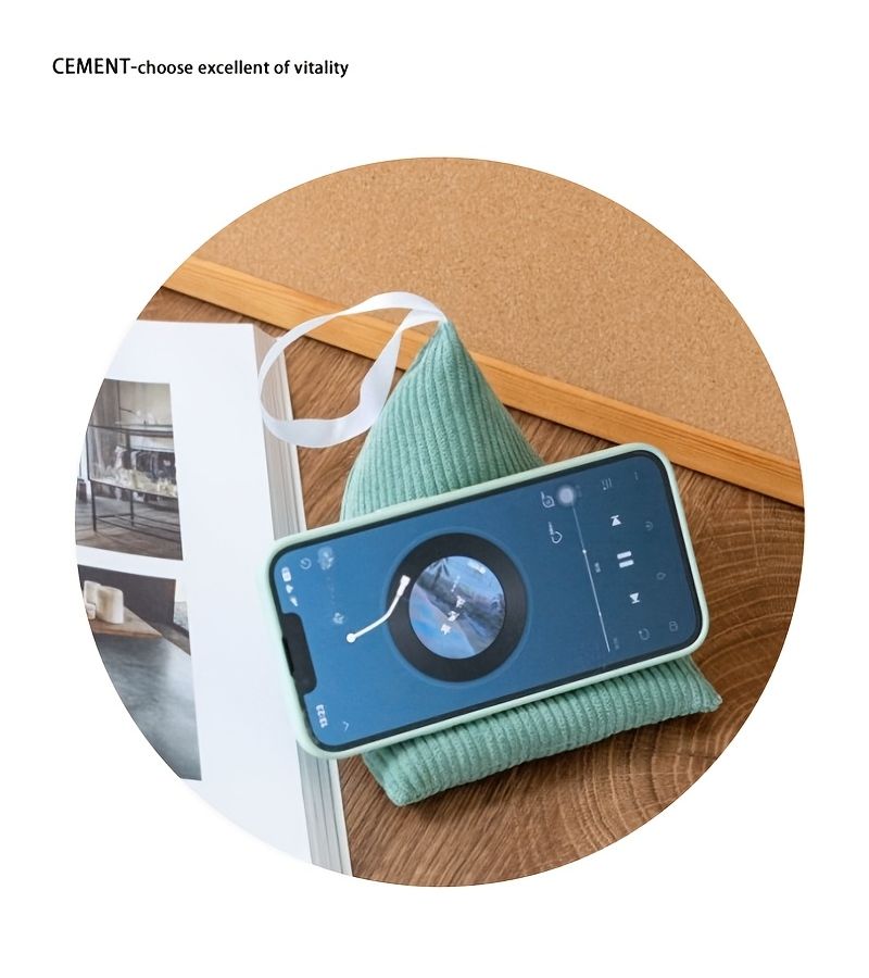 Blue Phone Pillow Holder Hands Free Stable Soft Stand For Desk Workspace - Image 5