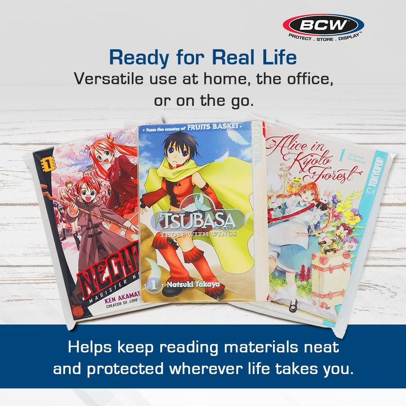 BCW Digest & Manga Polypropylene Bags â€“ 100 Pack | Clear Acid-Free Manga Protector Sleeves | Archival-Safe Book Storage Bags for Manga, Digest Books & Small Magazines - Image 5