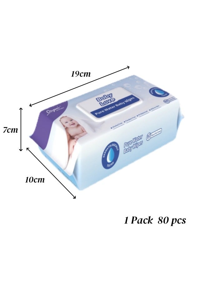 Baby Wipes,Gentle Unscented Baby Wipes,Hypoallergenic  Unscented Baby Wipes,Multi-Use Wipes,Safe For Baby Sensitive Skin Care,Contains Plant Ingredients,Non-Alcoholic,For Babies And Kids(4pk – 320 W - Image 2