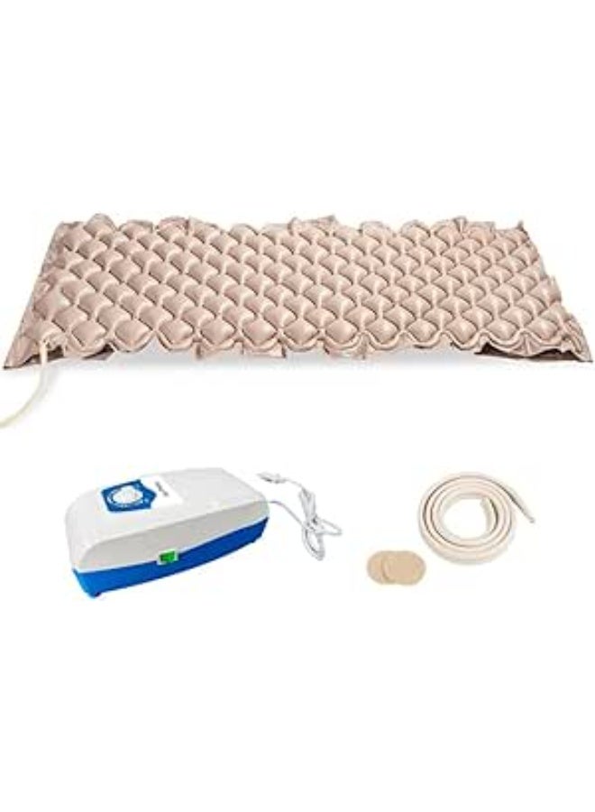 Alternating Air Pressure Mattress Pad with Pump – Ultra-Quiet Bed Topper for Pressure Sore Relief and Ulcer Prevention, Home & Hospital Use - Image 1