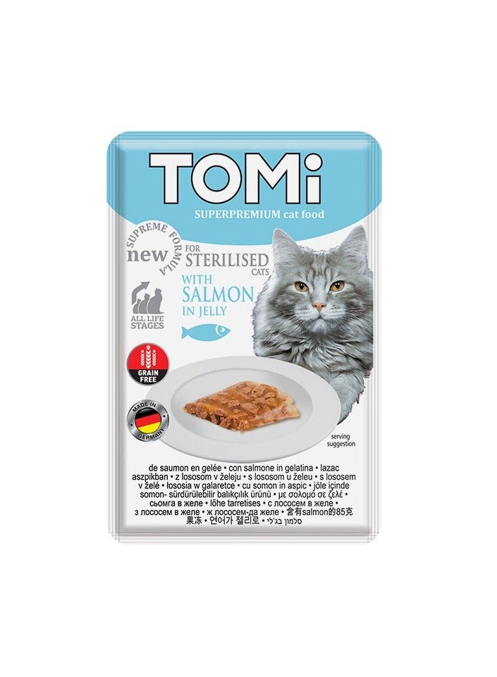 تومي باوتش سلمون في الجيلي للقطط المعقمة – 85 جرام