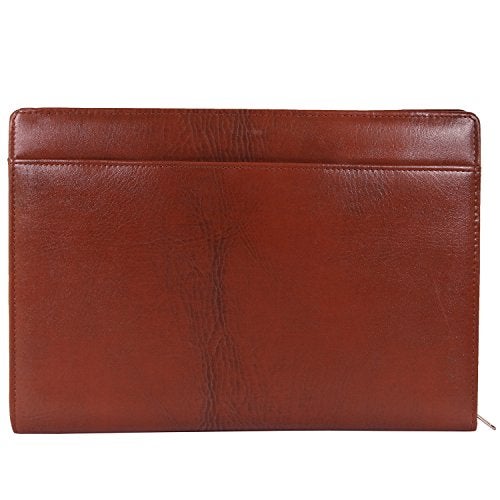 AmazingHind Leatherette Material Professional File Folders for Certificates, Documents Holder with 2 Rings. (Without Leaf, Brown File with Handle) - Image 2