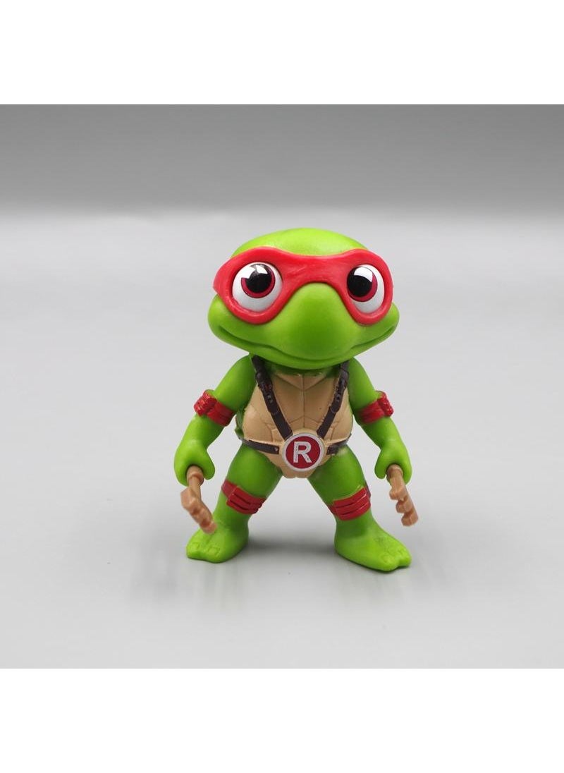 Y&D 4-Piece Teenage Mutant Ninja Turtles Figurines Model Toys Cake Car Model  - Image 5