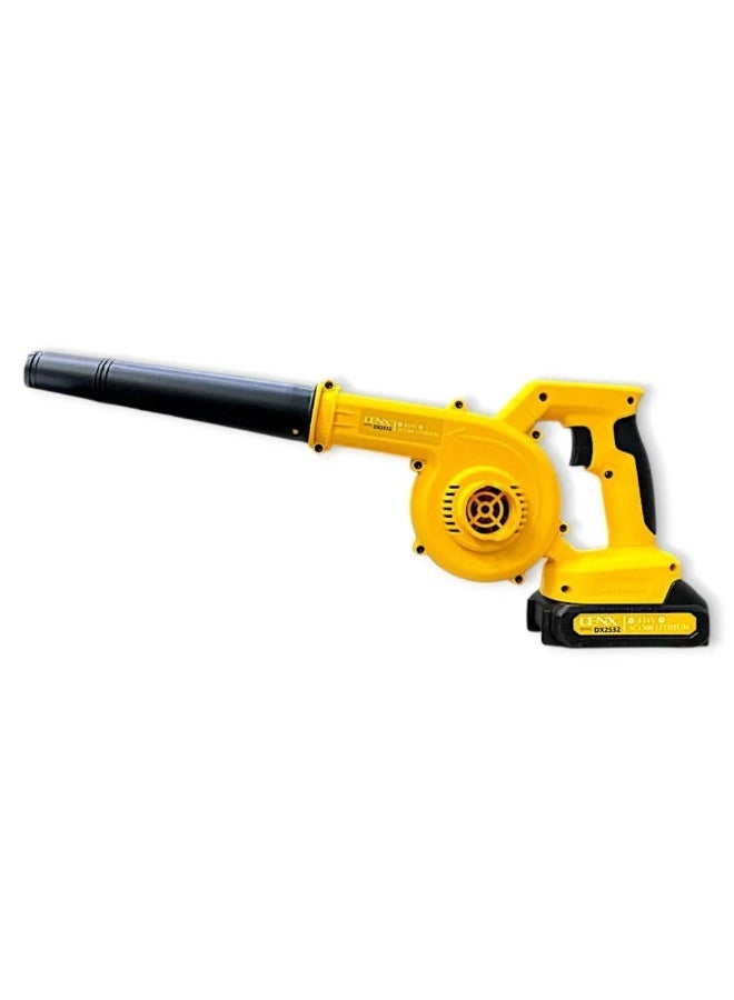دينكس منفاخ هواء كهربائي لاسلكي DENX DX2532 ببطارية ليثيوم 21 فولت متعدد الوظائف 5 في 1 منفاخ قوي لتنظيف السيارة وإزالة الغبار وتنظيف أوراق الحدائق والمرآب وورشة العمل - Image 1