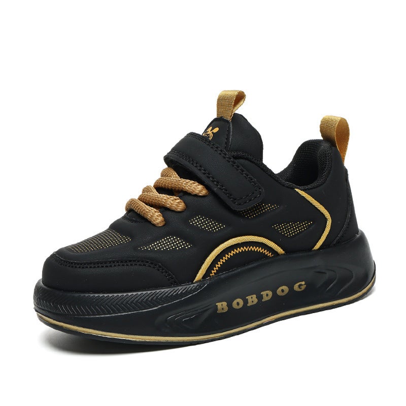 Babu Beans Men'S And Women'S Children'S Shoes 2024 Autumn New Boys And Girls Sneaker Non-Slip Soft Bottom Waterproof Leather Sneaker - Image 1