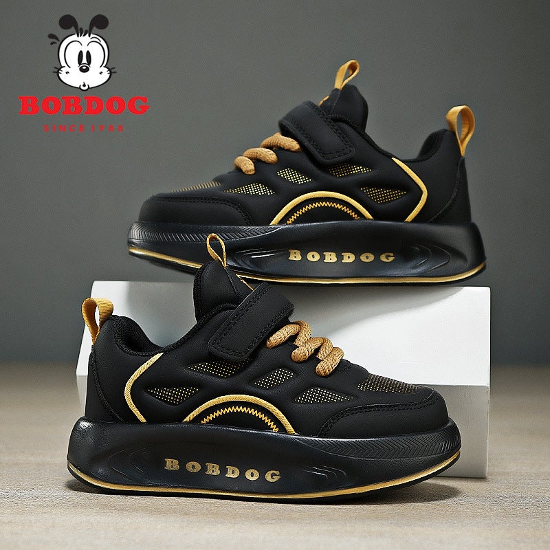 Babu Beans Men'S And Women'S Children'S Shoes 2024 Autumn New Boys And Girls Sneaker Non-Slip Soft Bottom Waterproof Leather Sneaker - Image 2