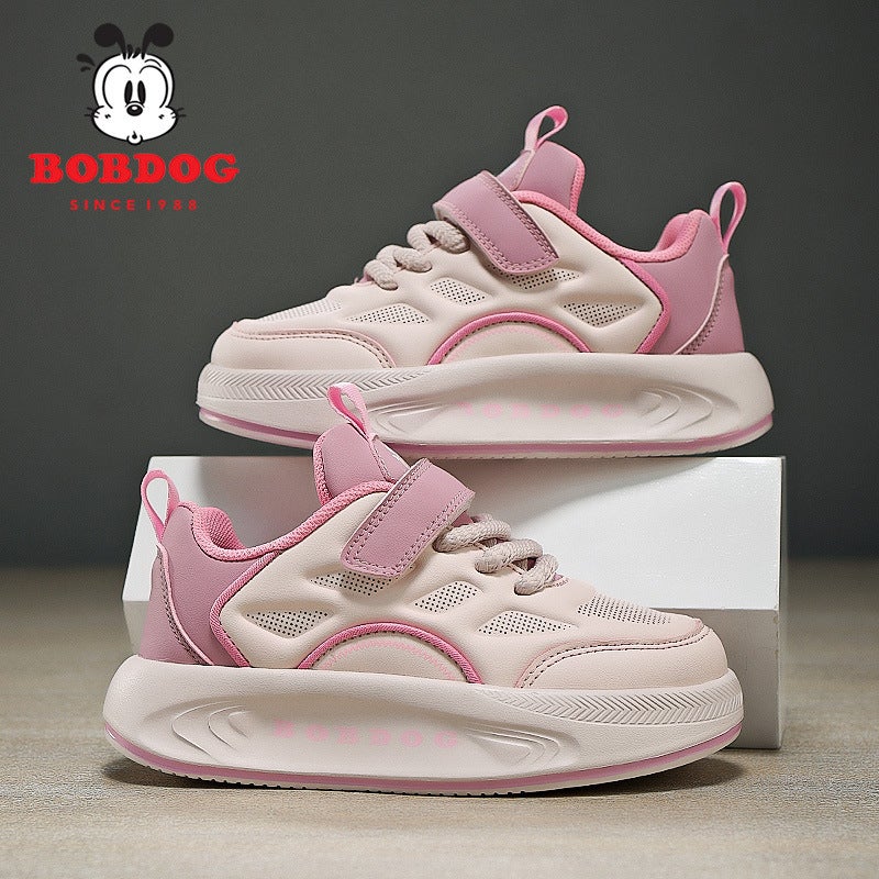 Babu Beans Men'S And Women'S Children'S Shoes 2024 Autumn New Boys And Girls Sneaker Non-Slip Soft Bottom Waterproof Leather Sneaker - Image 3