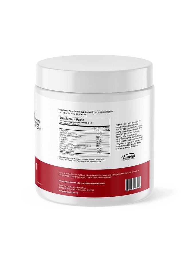 ريد ليف مسحوق منشط ما قبل التمرين، أحماض أمينية متفرعة السلسلة، بيتا ألانين، أحماض أمينية وشاي أخضر لدعم المناعة والطاقة قبل التمرين، بنكهة التوت البري والليمون الطبيعية - 30 وجبة - Image 2