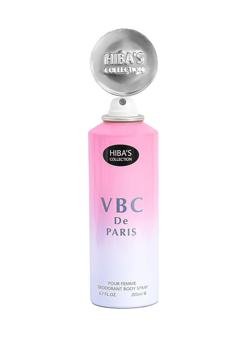 HIBA'S COLLECTION VBC de Paris Pour Femme Deodorant Body Spray - 6.7 fl oz (200ml) - Long-Lasting Fragrance & Freshness for Women - Image 3