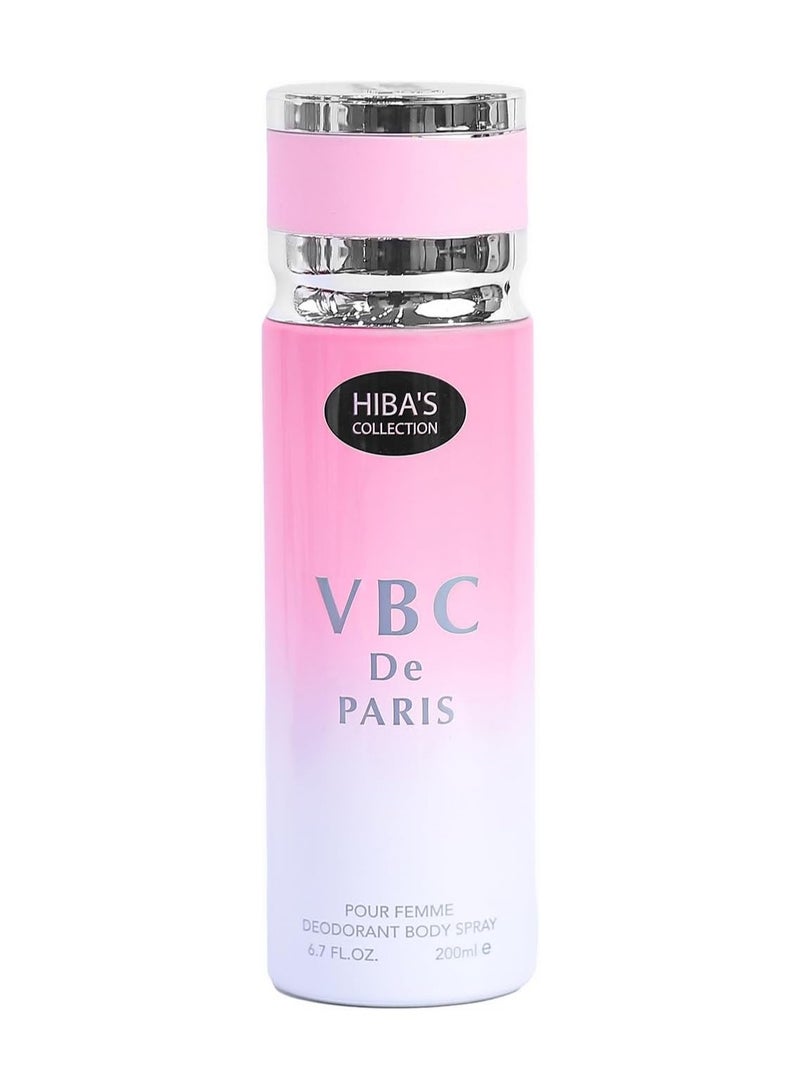 HIBA'S COLLECTION VBC de Paris Pour Femme Deodorant Body Spray - 6.7 fl oz (200ml) - Long-Lasting Fragrance & Freshness for Women - Image 1
